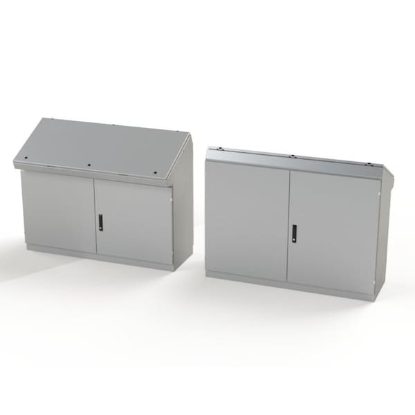 1/4 Turn Latch, 3 Point Latch with Keyed Handle Electrical Enclosures, 46-1/4 in H, 18-1/2 in D
